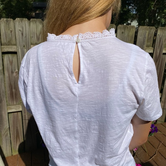 Gorgeous Lace Neckline Loft Outlet Shirt - Picture 4 of 11